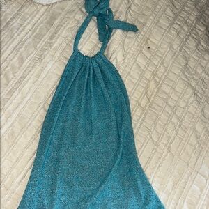 Teal Halter dress